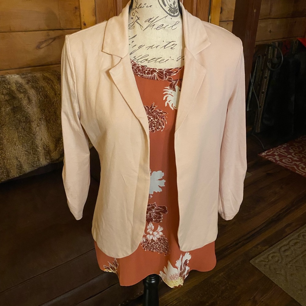 Grace Karin Tannish Light Pink Blazer
